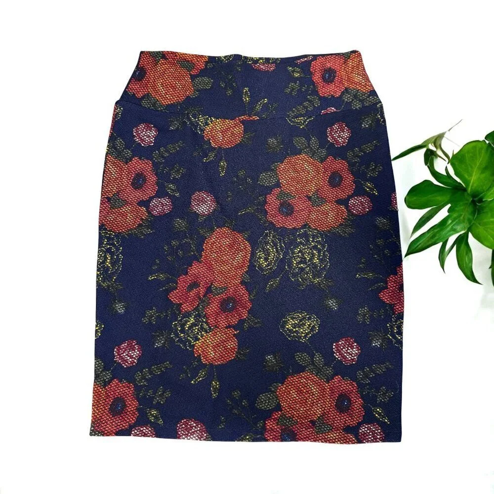 Lularoe Skirt Floral Print Size Medium Excellent Condition